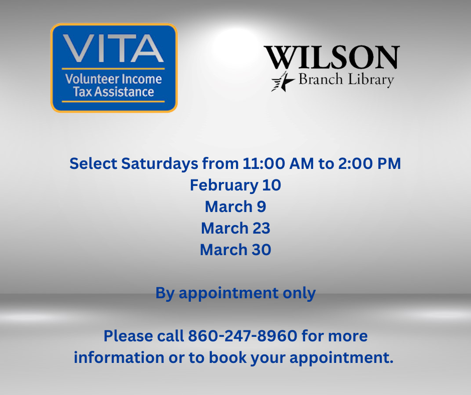 VITA Tax Preparation 1200 PM Windsor Public Library